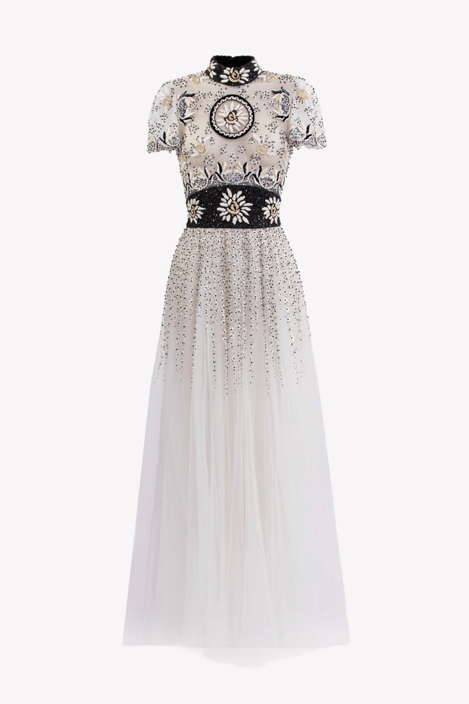 Embroidered Tulle Midi Dress Embroidered Tulle Midi Dress