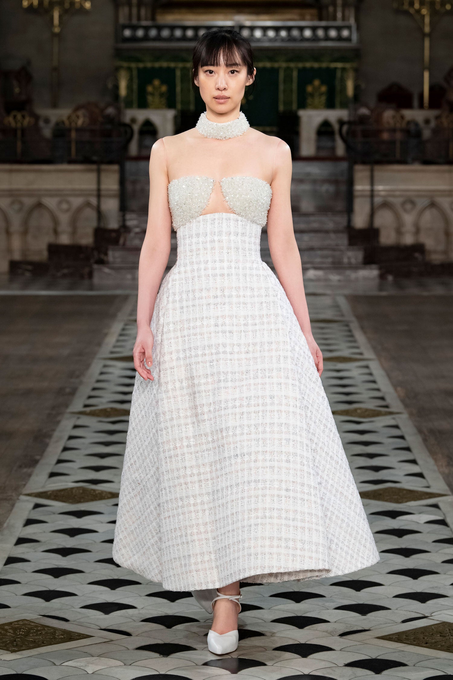 Light gold taffeta dress  Saiid Kobeisy Online