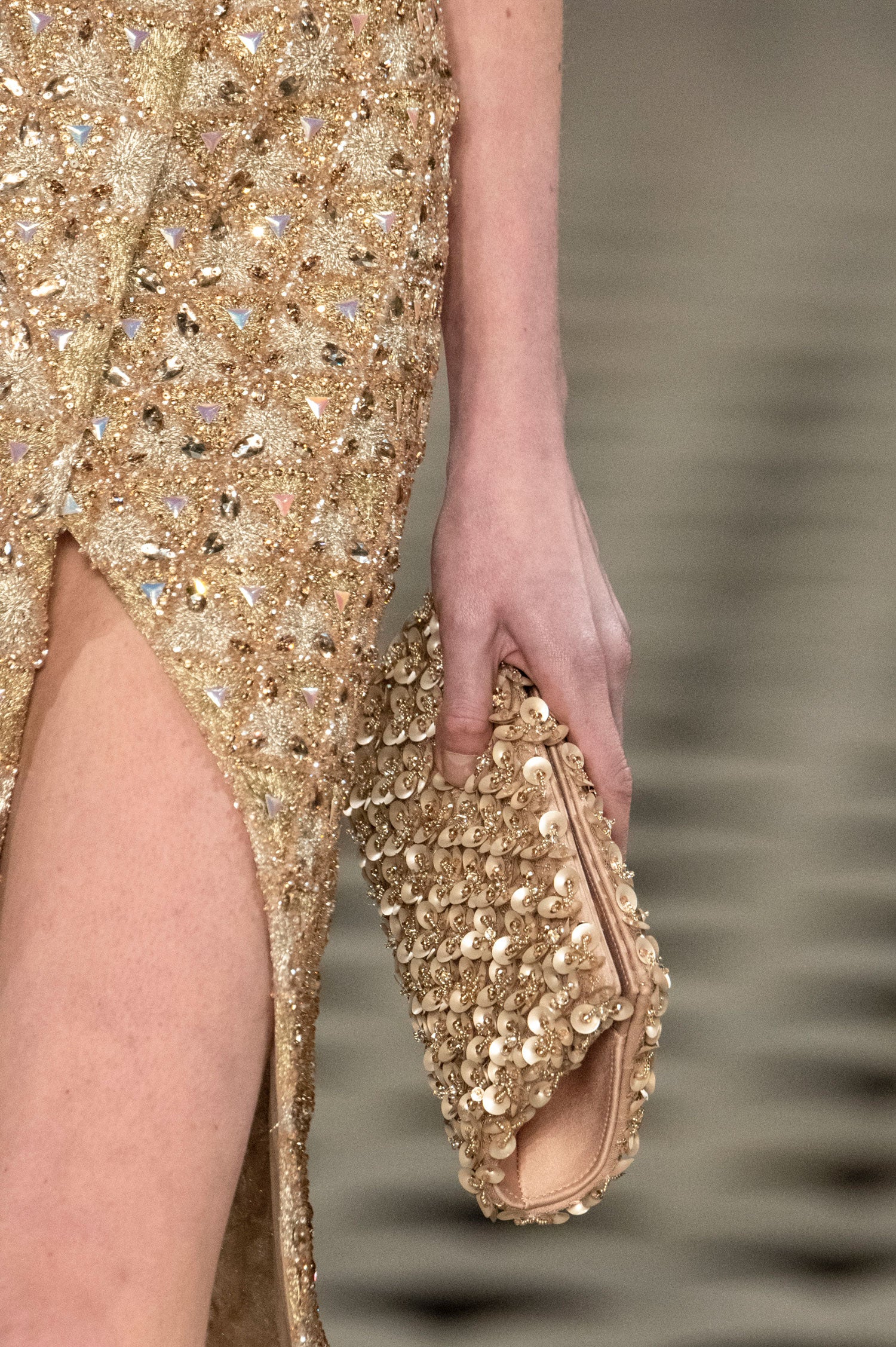 Long beaded dress with beading – Saiid Kobeisy Online