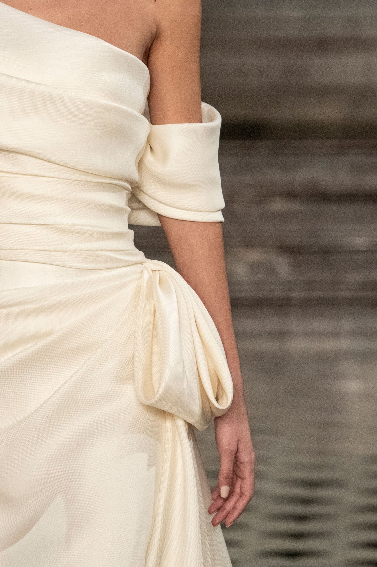 whose innovation is the silk gazar dress Vintage Isaac Mizrahi Off-White Silk Gazar Gown at 1stDibs