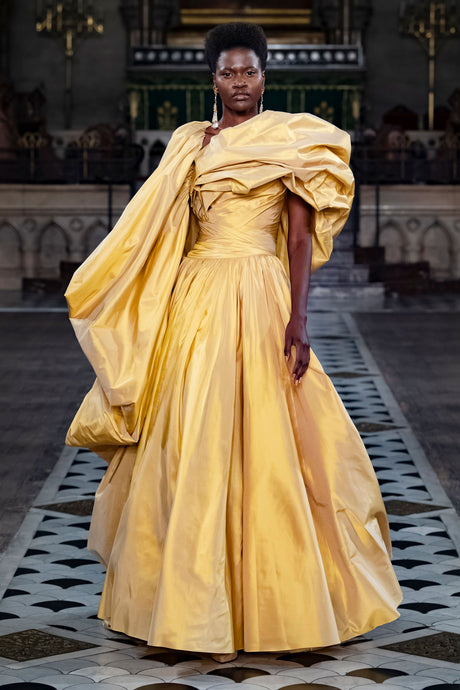 Light gold taffeta dress – Saiid Kobeisy