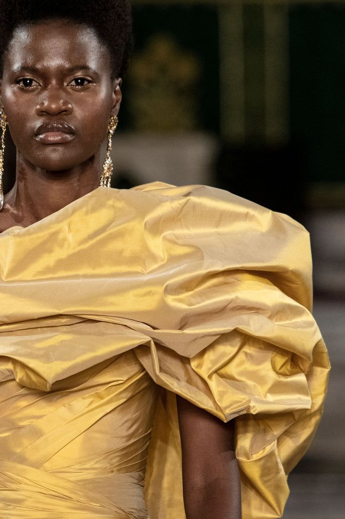 Light gold taffeta dress Saiid Kobeisy Online Light gold taffeta dress Saiid Kobeisy Online
