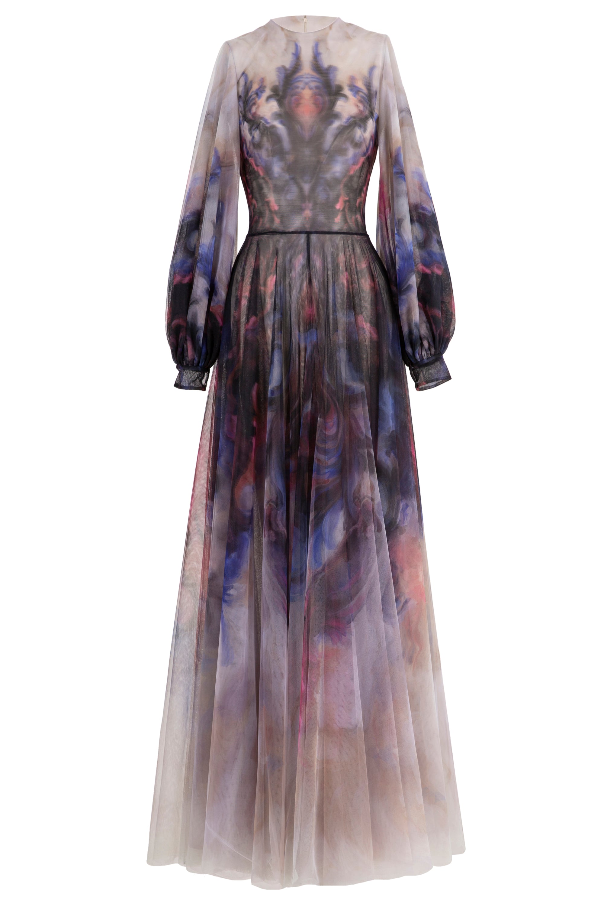 オールインワン・サロペット Saiid Kobeisy Chromatic Printed Tulle Dress Tulle printed dress – Saiid Kobeisy Online